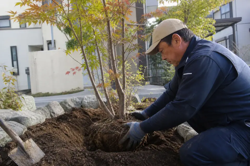 府中市 T様邸 玄関アプローチと植栽 2